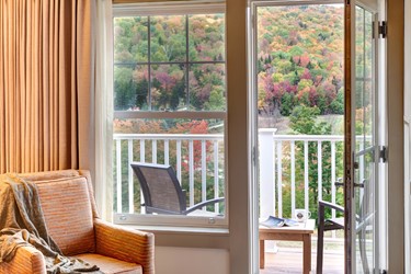 View from Guest Room Balcony with Fall Foliage